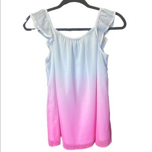 White to Pink Girls Shirt